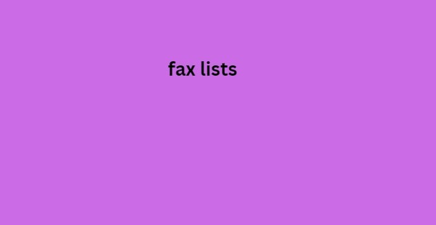 fax lists