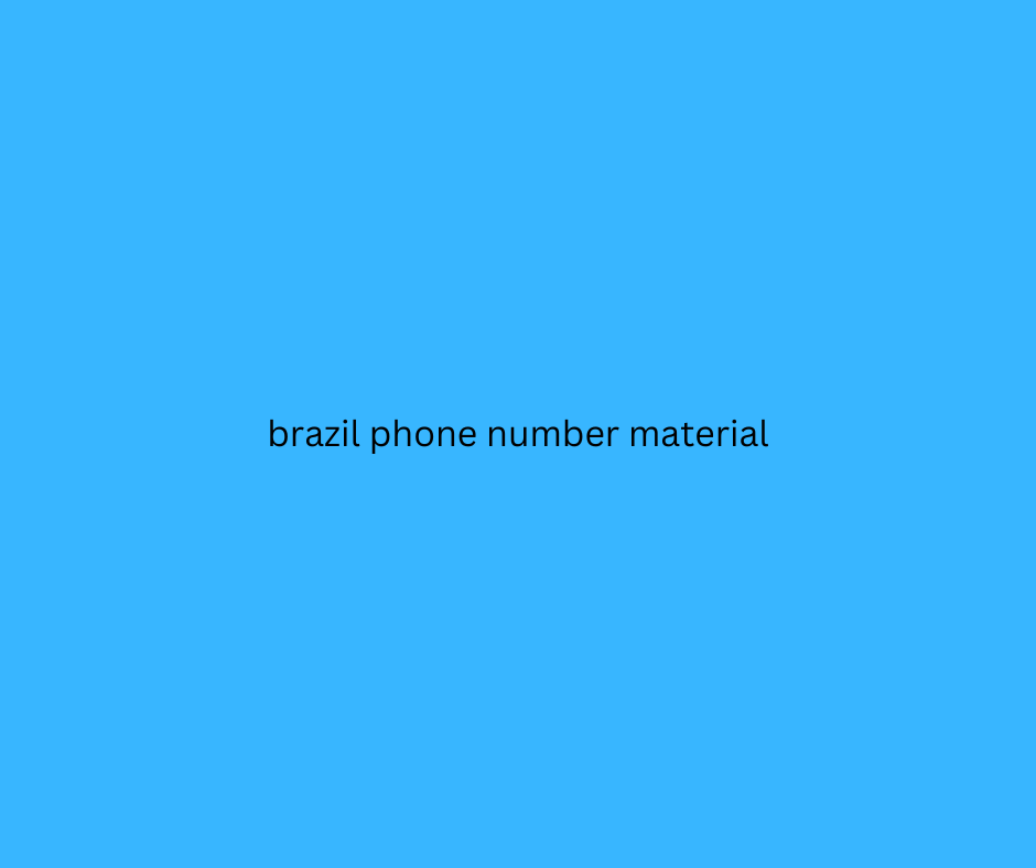 brazil phone number material