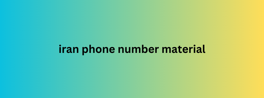 iran phone number material