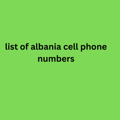 list of albania cell phone numbers