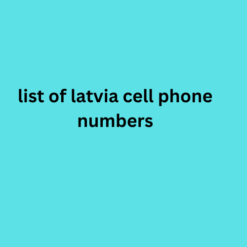 list of latvia cell phone numbers